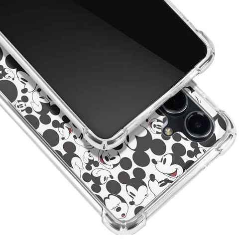 Disney Mickey Mouse Face Pattern Galaxy S23 FE Clear Case